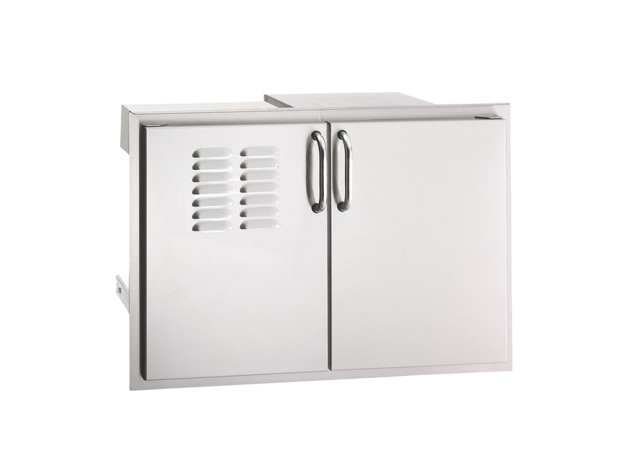 Fire Magic Dbl. Doors w/ Tank Tray & Dual Drawers w/ Louvers Shown
