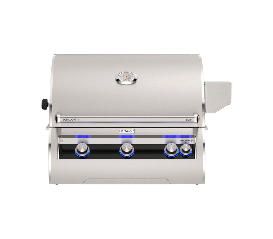 Fire Magic Echelon E660i, 30” Built-In Analog Grill w/ Analog Thermometer