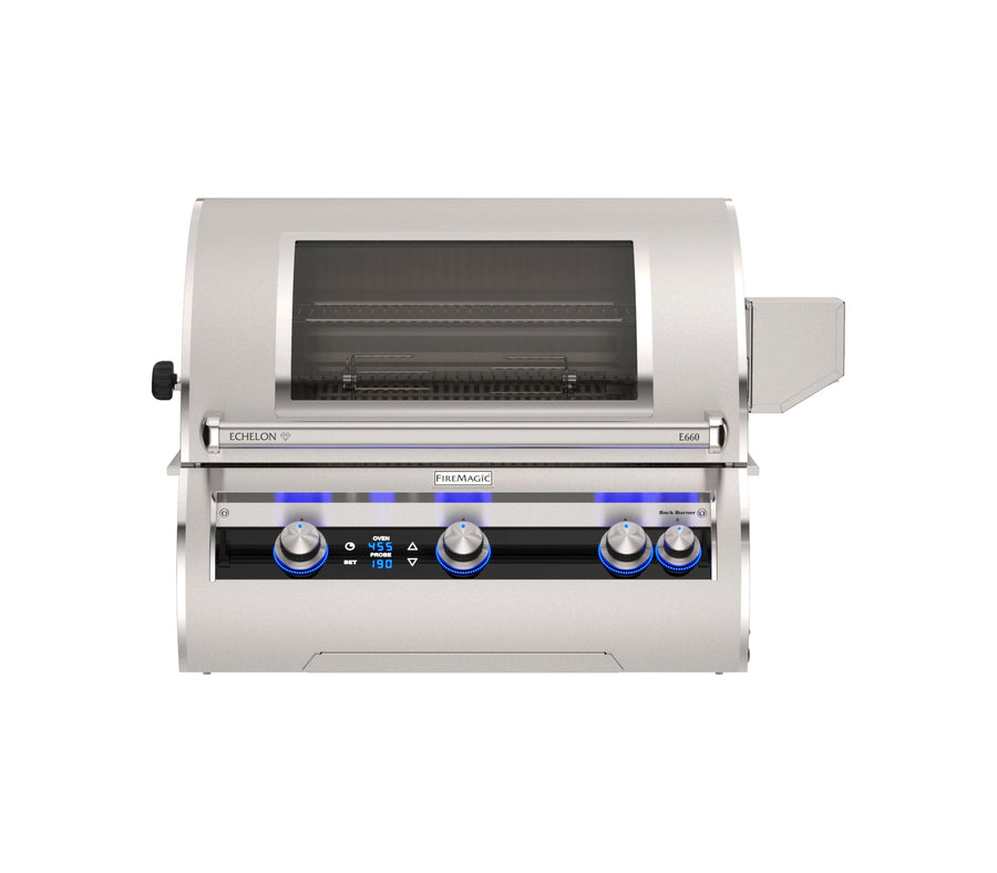 Fire Magic Echelon E660i, 30” Built-In Digital Grill w/ Digital Thermometer & Magic View Window