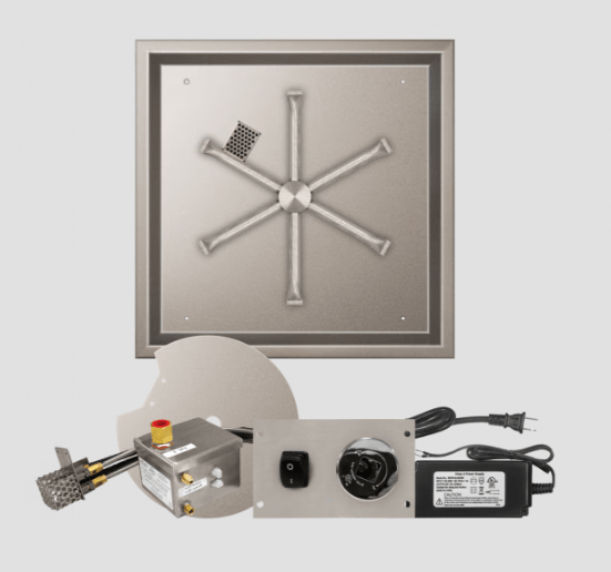 Fire Gear AWS Stainless Steel Square Drop-In Burner System