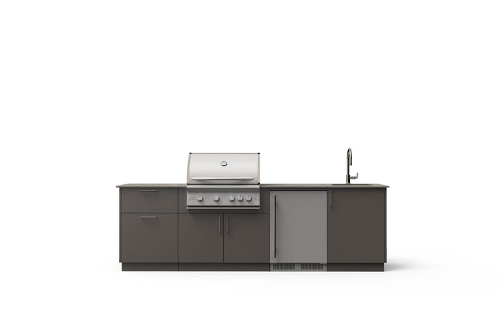 Blaze Blaze Golden Hour 10-Ft Outdoor Kitchen Island with 32-inch Marine Grade LTE+ Grill, 5.5 Cu. Ft. Refrigerator, and Sink