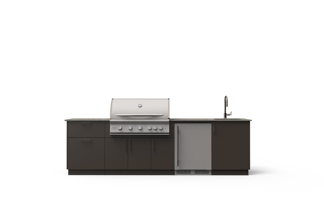 Blaze Blaze Golden Hour 10-Ft Outdoor Kitchen Island with 40-inch LTE+ Grill, 5.5 Cu. Ft. Refrigerator, and Sink
