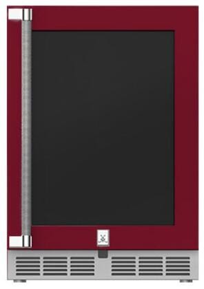 Hestan Outdoor Refrigerator SS & Glass 24” w/Lock, RH, Color