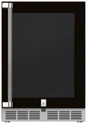 Hestan Outdoor Refrigerator SS & Glass 24” w/Lock, RH, Color