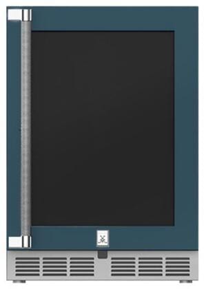 Hestan Outdoor Refrigerator SS & Glass 24” w/Lock, RH, Color