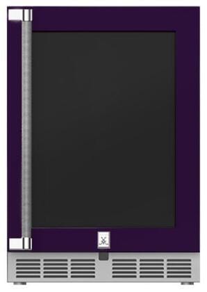 Hestan Outdoor Refrigerator SS & Glass 24” w/Lock, RH, Color