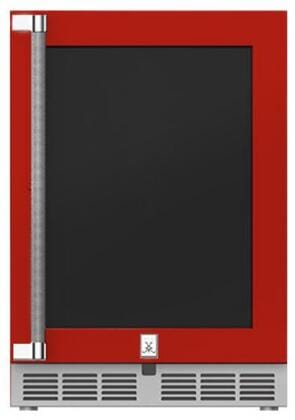 Hestan Outdoor Refrigerator SS & Glass 24” w/Lock, RH, Color
