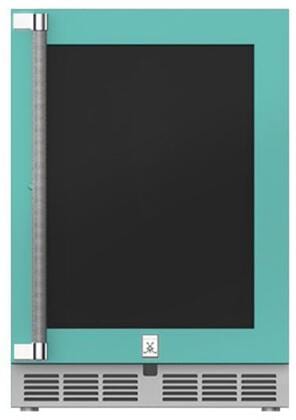 Hestan Outdoor Refrigerator SS & Glass 24” w/Lock, RH, Color