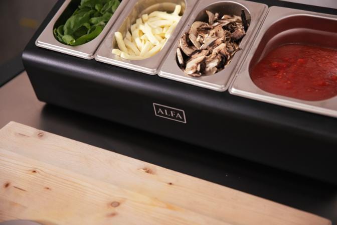 Alfa TOPPING STATION 4 TRAYS W/ LIDS