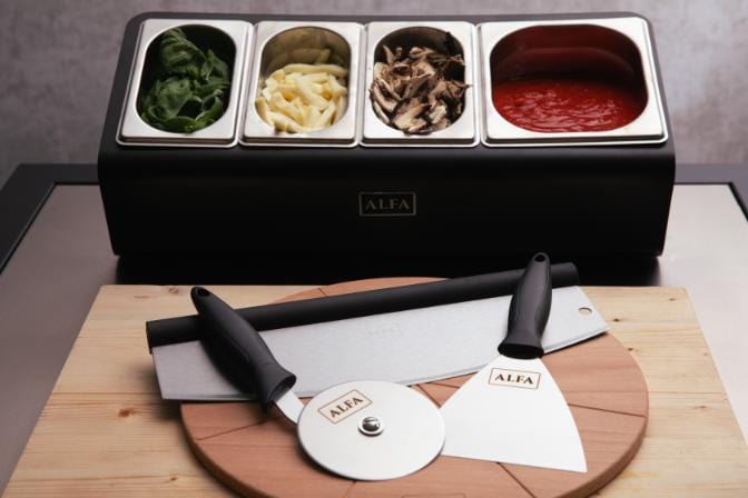 Alfa TOPPING STATION 4 TRAYS W/ LIDS