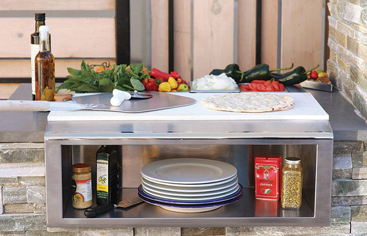 Alfresco Plate & Garnish Rail with Food Pans