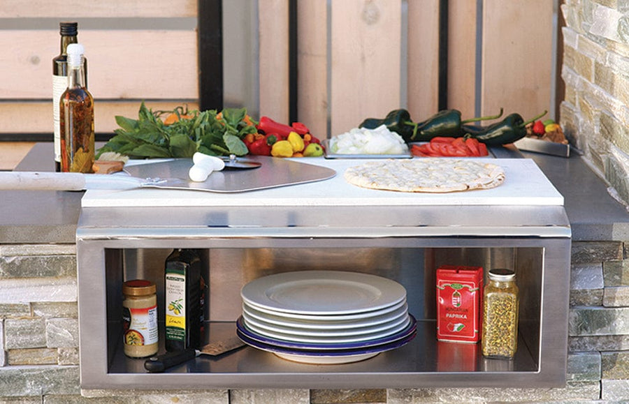 Alfresco Plate & Garnish Rail with Food Pans