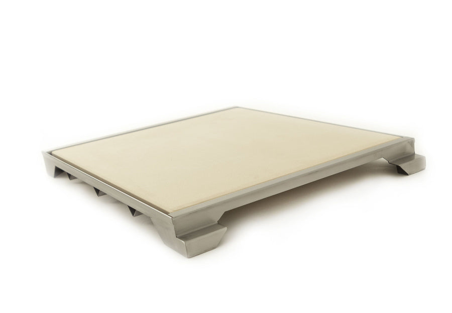 Blaze 15-Inch Ceramic Pizza Stone With Stainless Steel Tray for Blaze Professional LUX Gas Grills