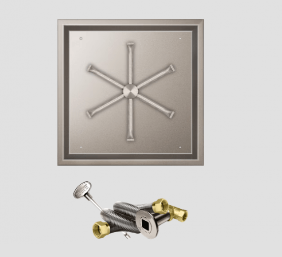 Fire Gear MT Stainless Steel Square Drop-In Burner System