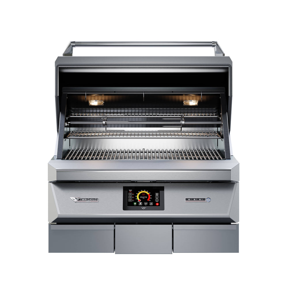 Twin Eagles 36” Twin Eagles Pellet Grill and Smoker with Rotisserie