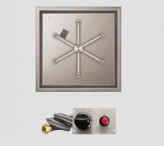 Fire Gear TPSI Stainless Steel Square Drop-In Burner System