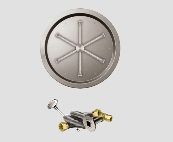 Fire Gear Stainless Steel  MT Round Pan Drop-In Burner System