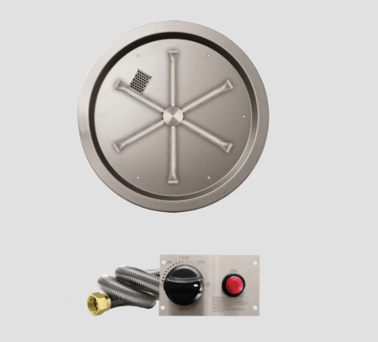 Fire Gear Stainless Steel TPSI Round Pan Drop-In Burner System