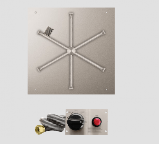 Fire Gear TPSI Stainless Steel Square Flat Burner System