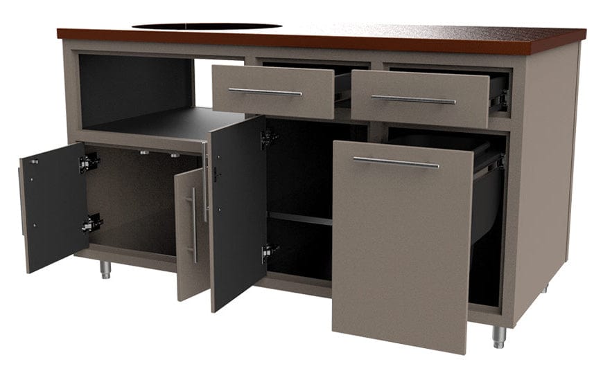 Coastal Island Coastal 64 with Power Coated Aluminum Countertop