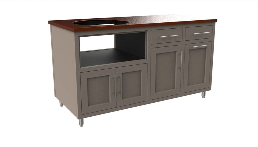 Coastal Island Coastal 64 with Power Coated Aluminum Countertop