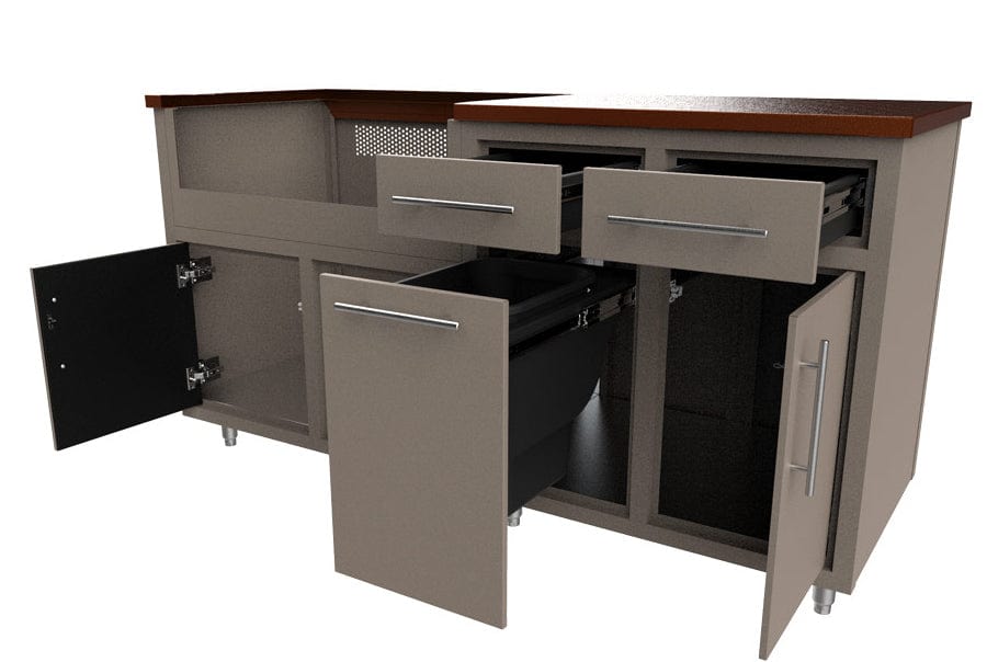 Coastal Island Coastal 67.25 GWDD with Powder Coated Aluminum Countertop
