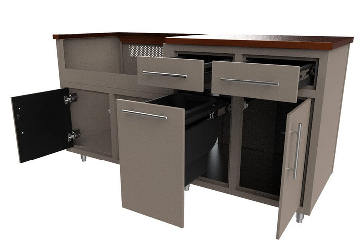 Coastal Island Coastal 67.25 GWDD with Powder Coated Aluminum Countertop