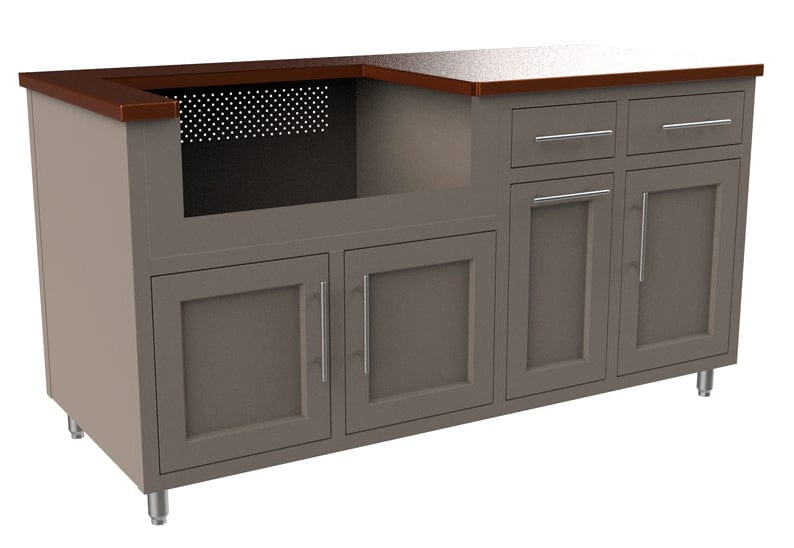 Coastal Island Coastal 67.25 GWDD with Stainless Steel Countertop