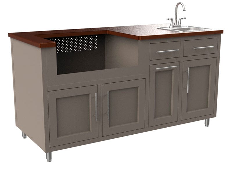 Coastal Island Coastal 67.25 GWS with Stainless Steel Countertop
