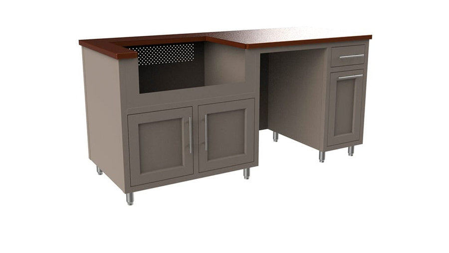 Coastal Island Coastal 76.5-GRW with Powder Coated Aluminum Countertop