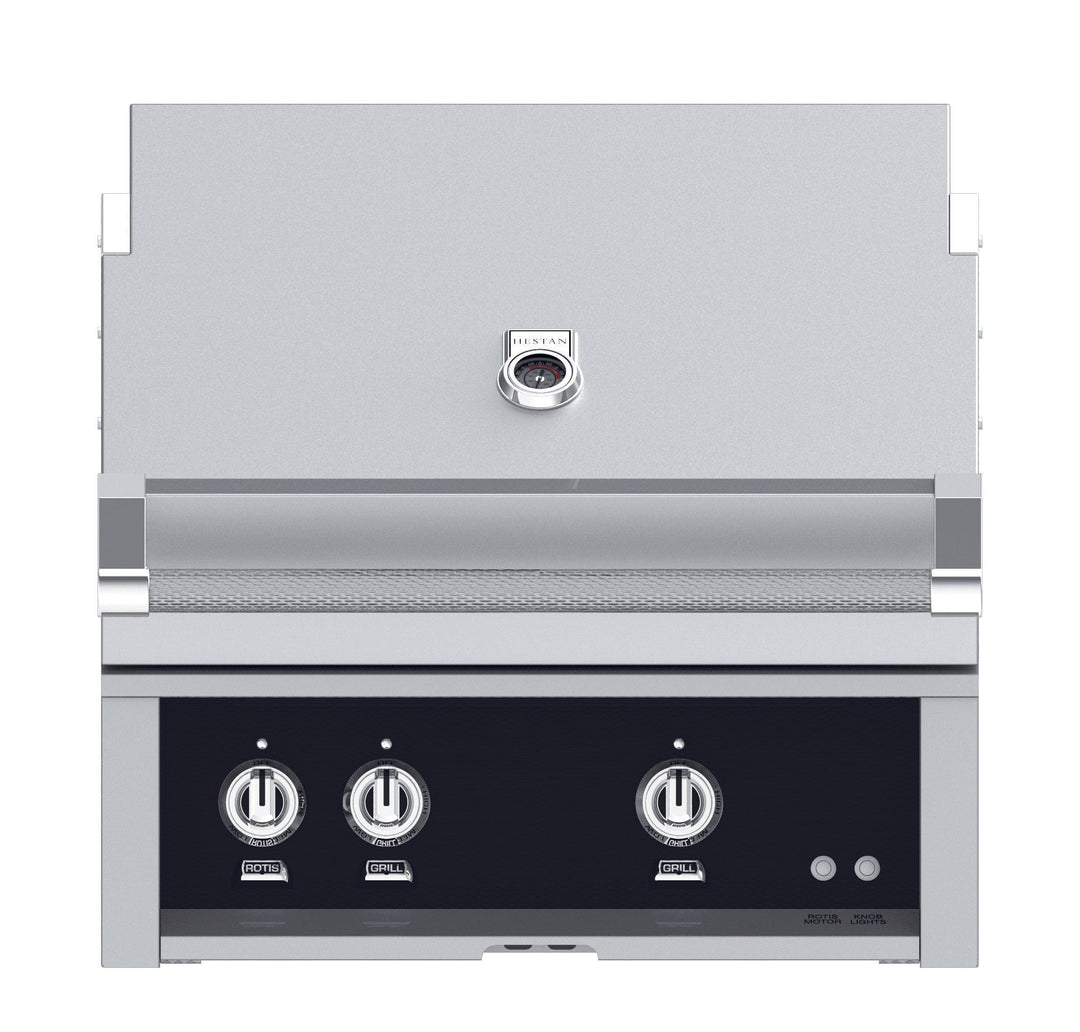 Hestan 42” Built-In Grill, 3 Trellis Burner & 1 Sear Burner w/Rotisserie, LP, Color