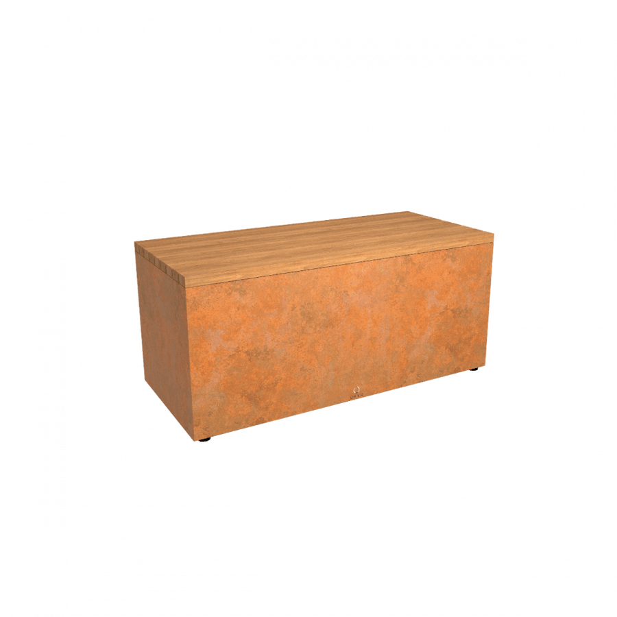 OFYR OFYR GARDEN BENCH CORTEN TEAK WOOD