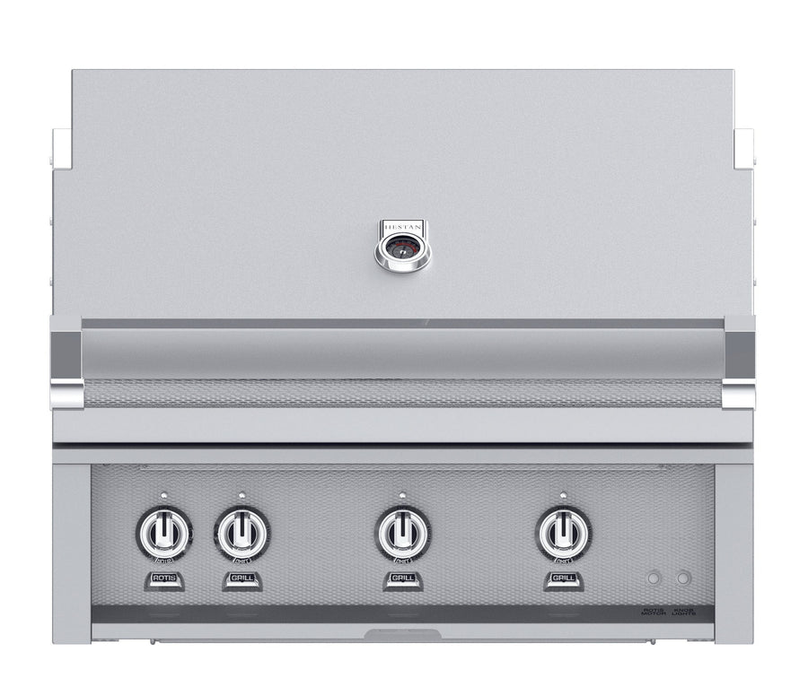 Hestan 36” Built-In Grill, 2 Trellis Burner & 1 Sear Burner w/Rotisserie, NG