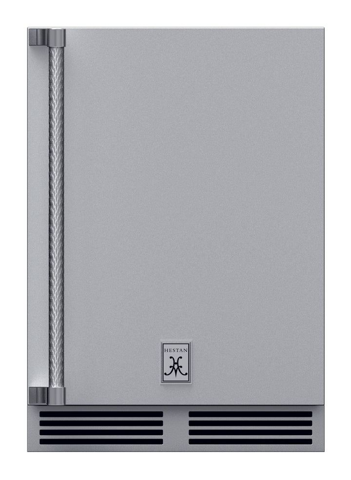 Hestan Outdoor Refrigerator SS & Glass 24” w/Lock, LH, Color