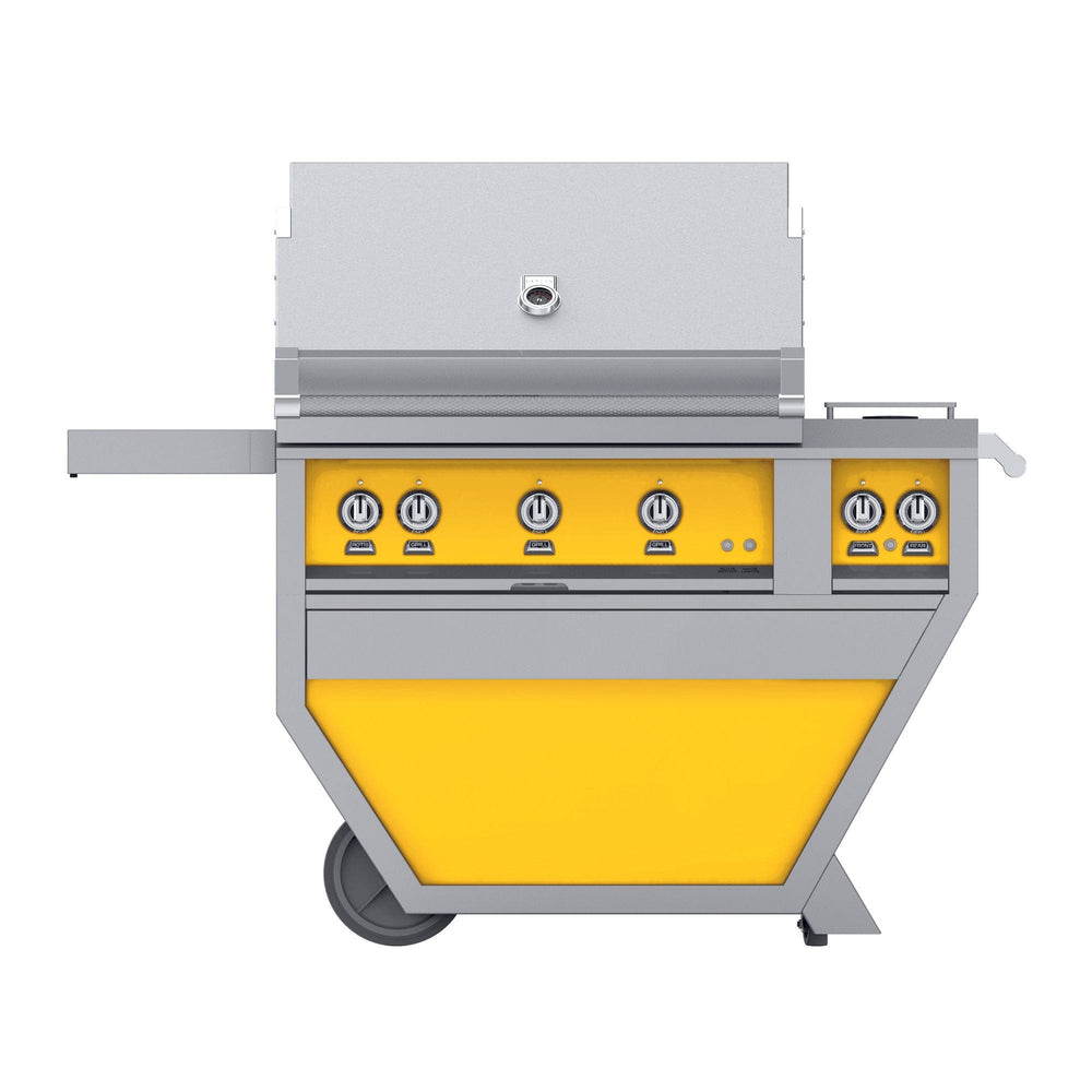 Hestan 36” Grill & Deluxe Cart, 2 Trellis Burner & 1 Sear Burner w/Rotisserie, LP, Color