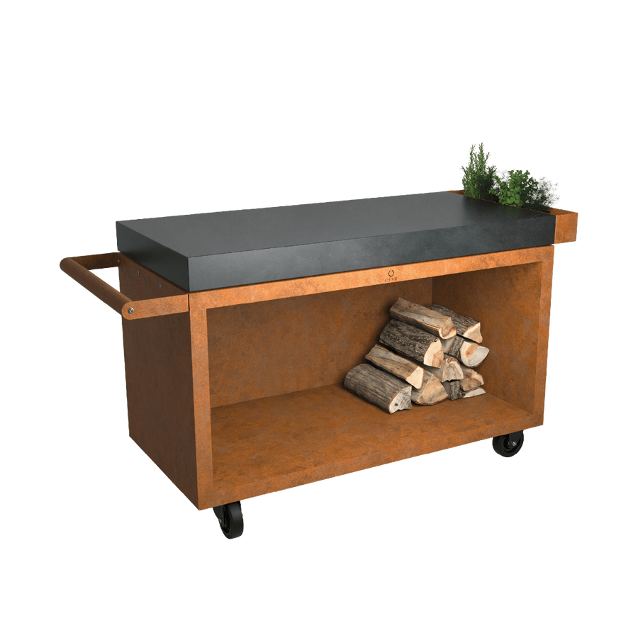 OFYR OFYR MISE EN PLACE TABLE CORTEN 135 PRO CERAMIC DARK GREY
