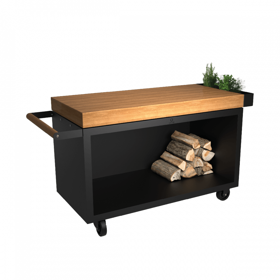 OFYR OFYR MISE EN PLACE TABLE BLACK 135 PRO TEAK WOOD