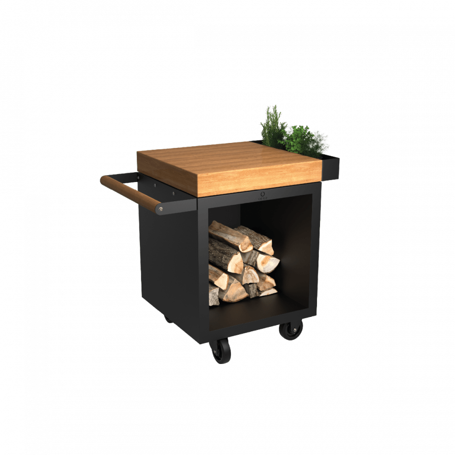 OFYR OFYR MISE EN PLACE TABLE BLACK 65 PRO TEAK WOOD