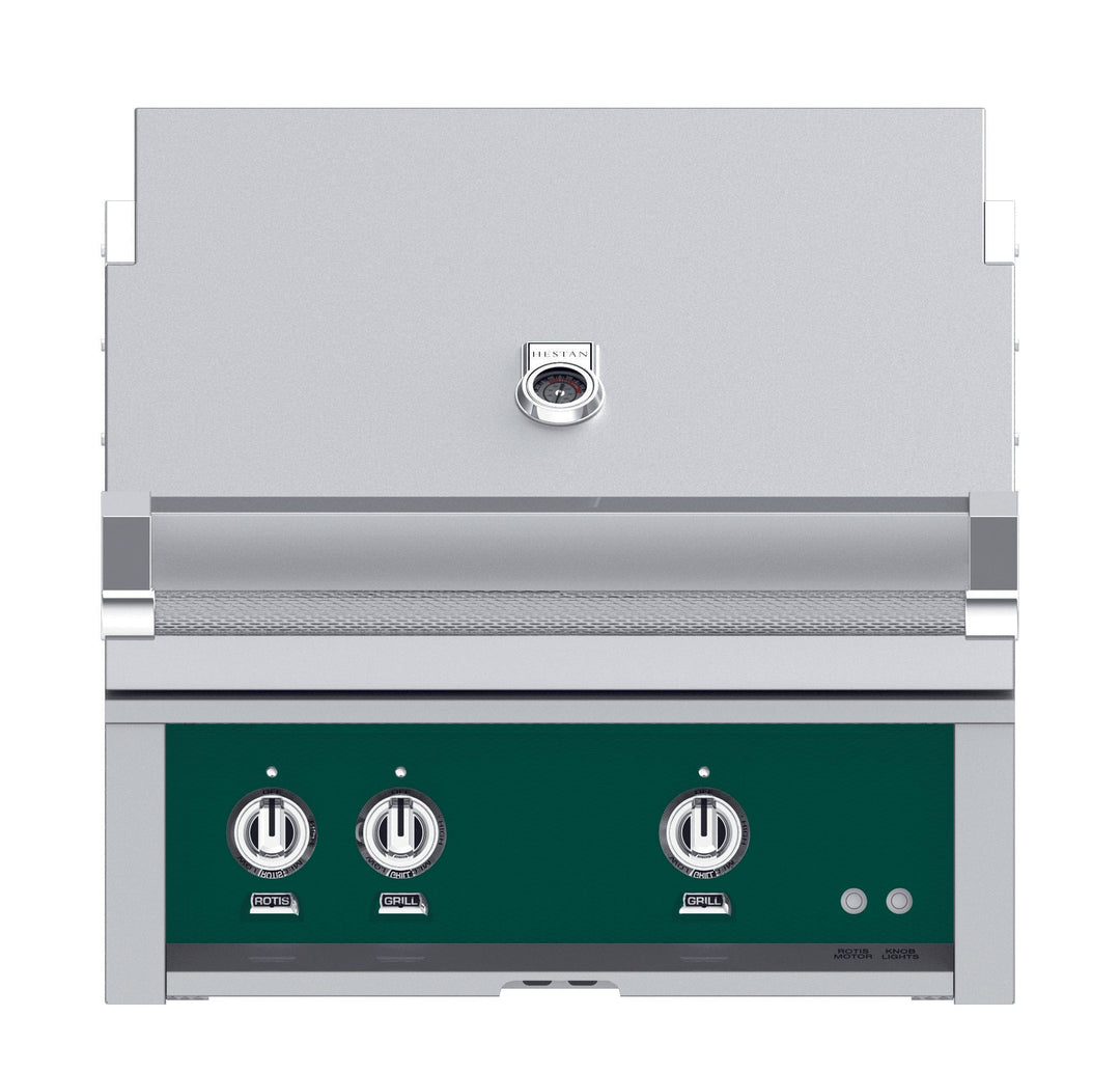 Hestan 42” Built-In Grill, 3 Trellis Burner & 1 Sear Burner w/Rotisserie, LP, Color