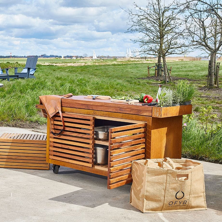 OFYR OFYR STORAGE INSERT PRO WITH 2 DOORS TEAK WOOD LARGE