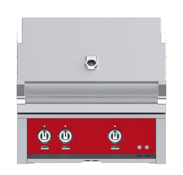 Hestan 42” Built-In Grill, 3 Trellis Burner & 1 Sear Burner w/Rotisserie, LP, Color