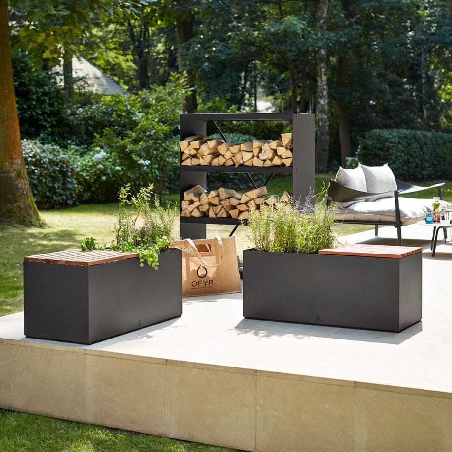 OFYR OFYR HERB GARDEN BENCH BLACK TEAK WOOD