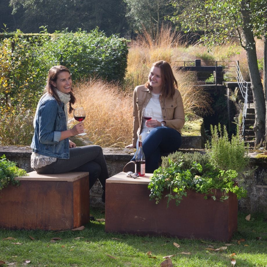 OFYR OFYR HERB GARDEN BENCH CORTEN TEAK WOOD