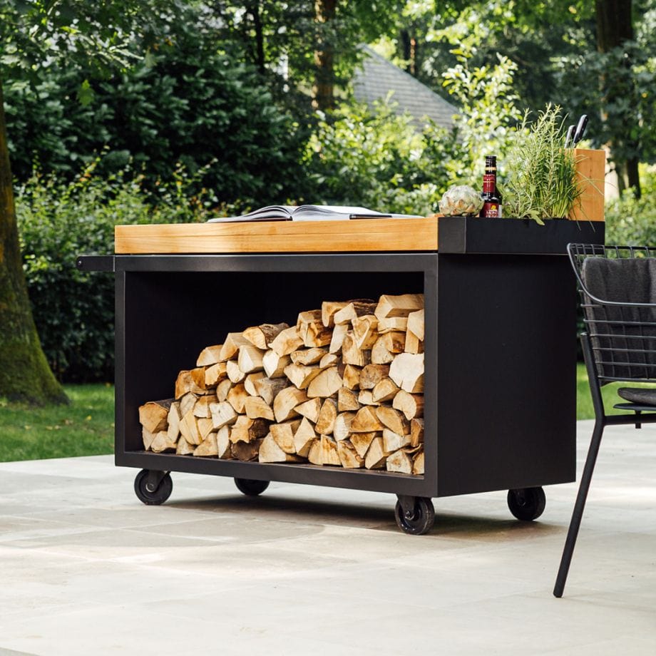 OFYR OFYR MISE EN PLACE TABLE BLACK 135 PRO TEAK WOOD