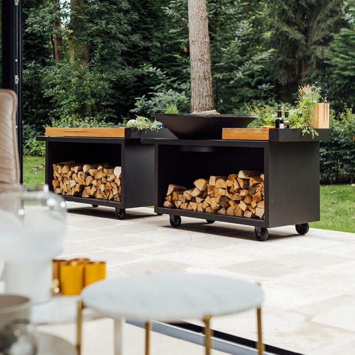 OFYR OFYR MISE EN PLACE TABLE BLACK 135 PRO TEAK WOOD