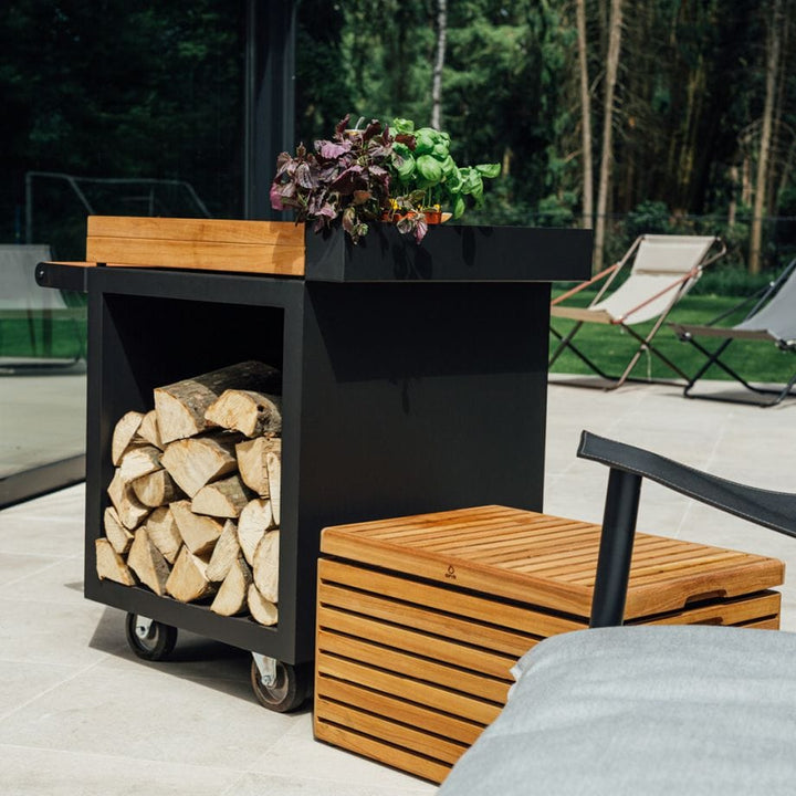 OFYR OFYR MISE EN PLACE TABLE BLACK 65 PRO TEAK WOOD