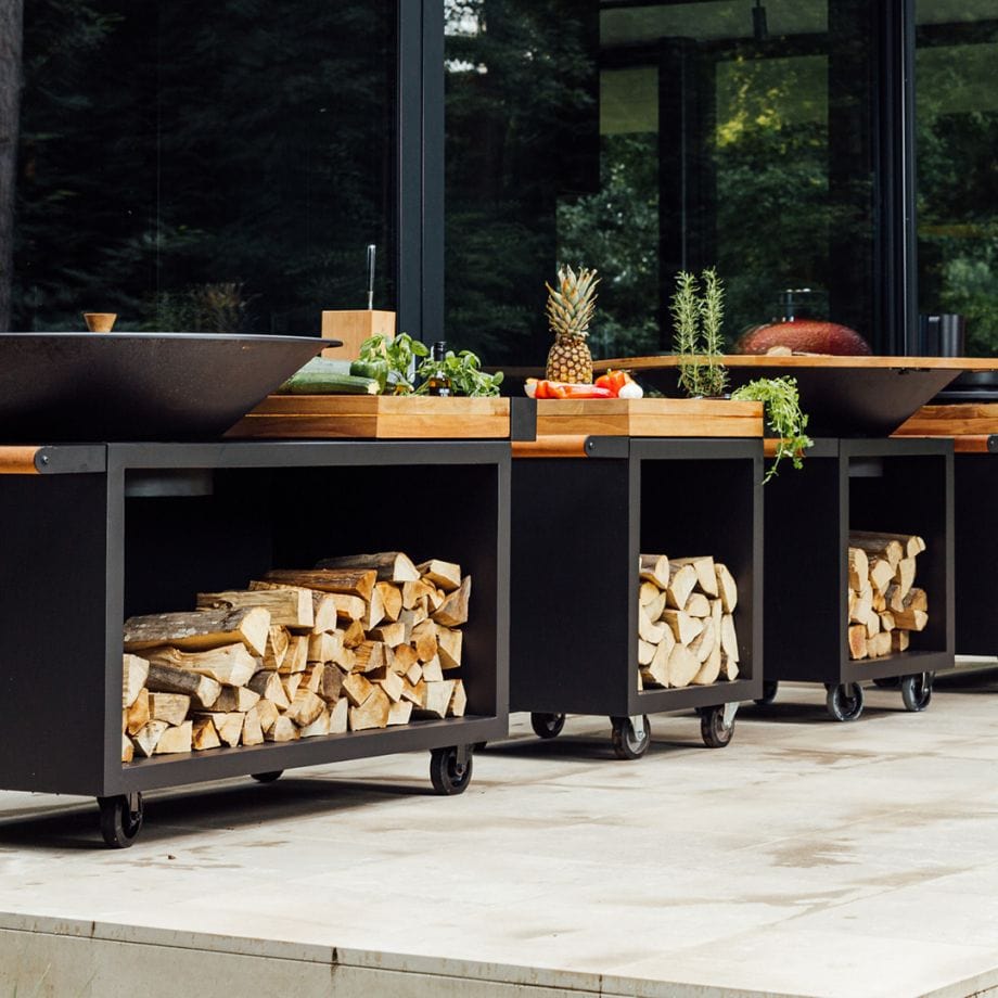 OFYR OFYR MISE EN PLACE TABLE BLACK 65 PRO TEAK WOOD