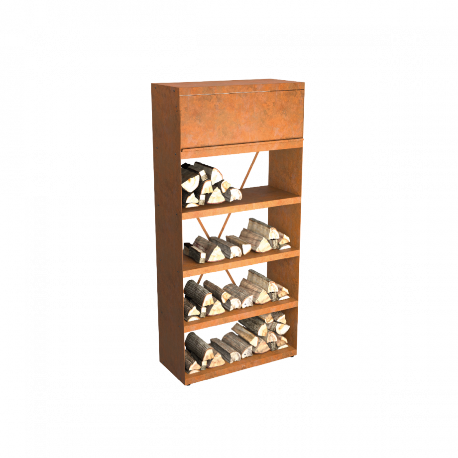 OFYR WOOD STORAGE CORTEN 100
