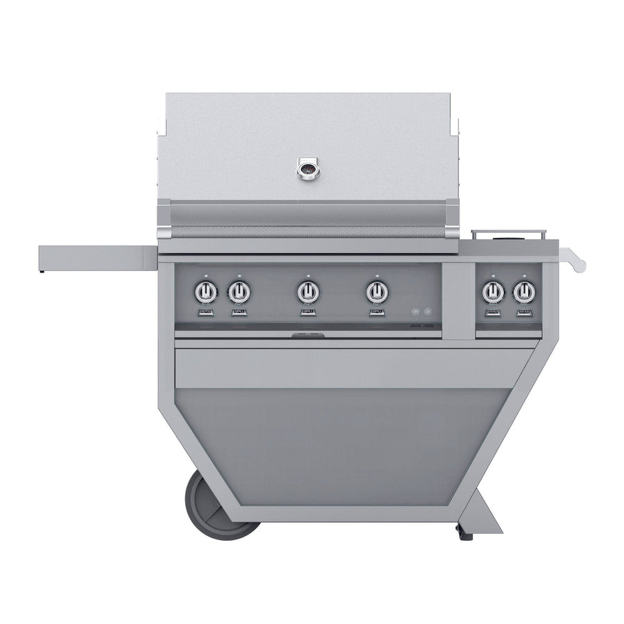 Hestan 36” Grill & Deluxe Cart, 2 Trellis Burner & 1 Sear Burner w/Rotisserie, LP