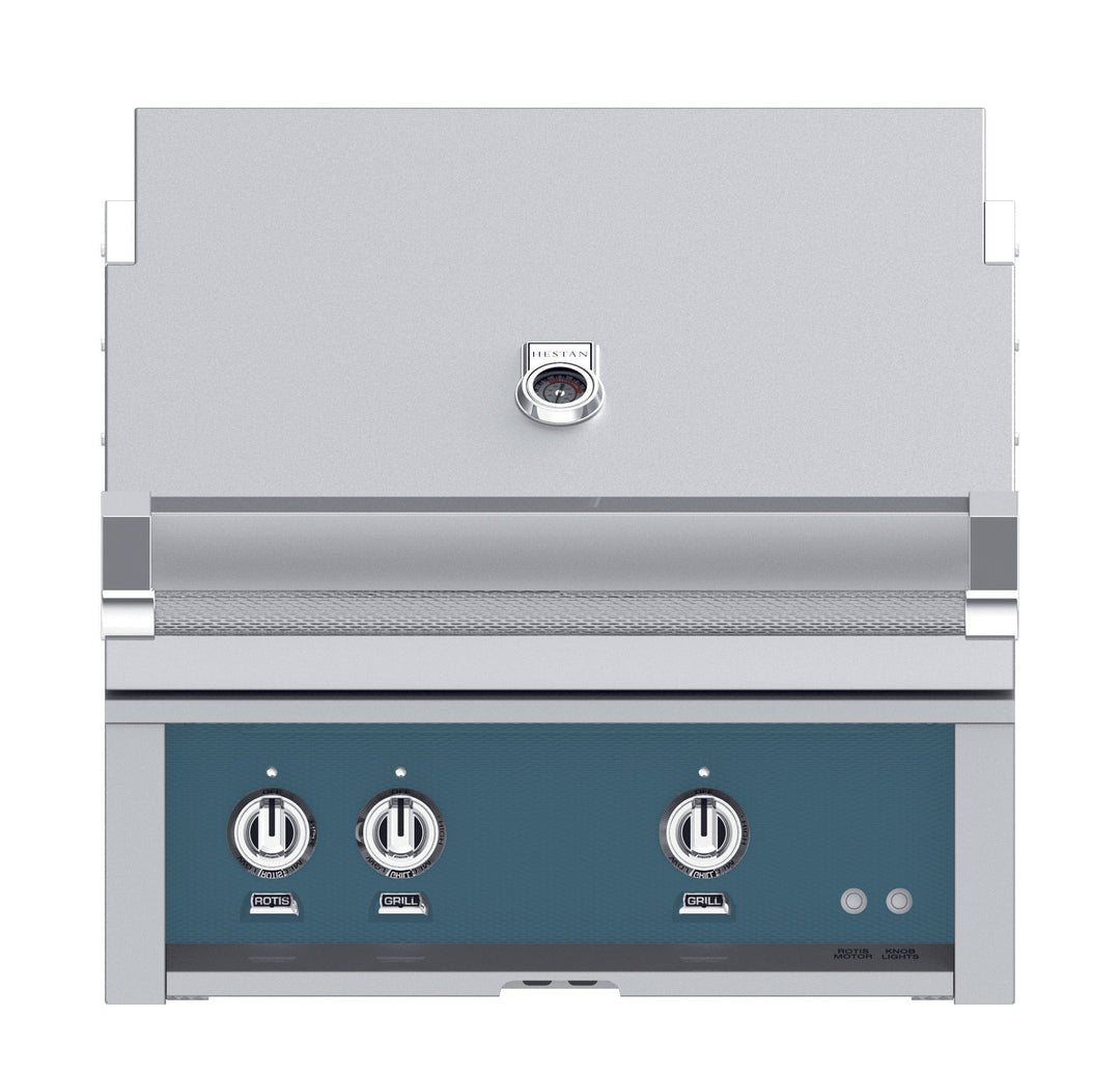 Hestan 42” Built-In Grill, 3 Trellis Burner & 1 Sear Burner w/Rotisserie, LP, Color